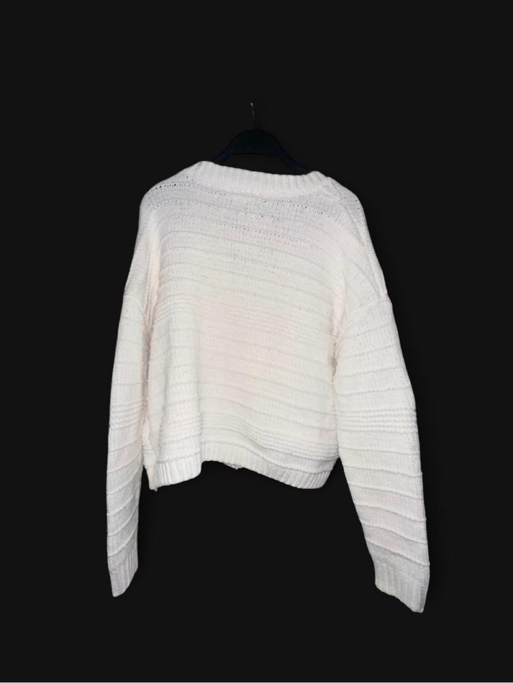 Oversized Cream V-Neck Button-Front Cardigan - Picture 4 of 5